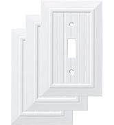 Franklin Brass W35265V-PW-C Classic Beadboard Single Switch Wall Plate/Switch Plate/Cover (3 Pack...