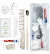 20-Pack Toiletry Kits - Personal Hygiene & Travel Kit for Men, Women & Charity - Disposable, Bulk...