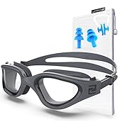 ZABERT W1 Adult Swim Goggles for Men Women Youth Anti-fog UV400 Protection with Nose Clip & Earplugs