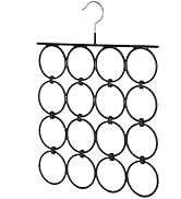 Whitmor 16 Rings Folding Metal Scarf Hanger for Closet, 12. 25"W x 15. 88"H, Space Saving Organiz...