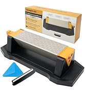TOOMAYS Sharpening Stone 3 Side Grit 400/1000/8000, Premium Industrial Diamond & Ceramic, Knife S...