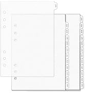 XiowDow 2 Packs A5 Binder Tabs Dividers Plastic Pre-Printed Monthly Index Divider 12 Month Froste...