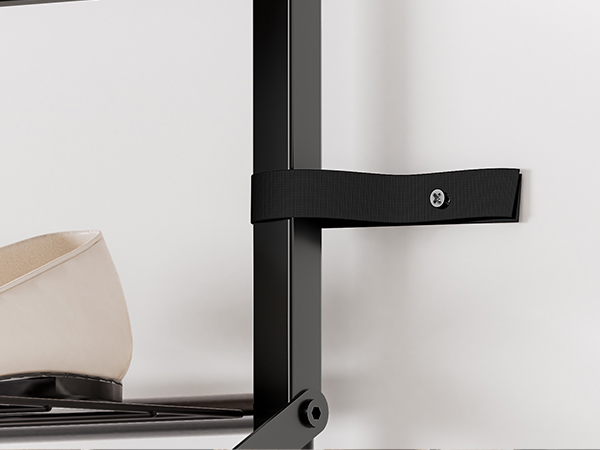 Metal Shoe Rack Organizer Wooden Shoe Storage for Entryway