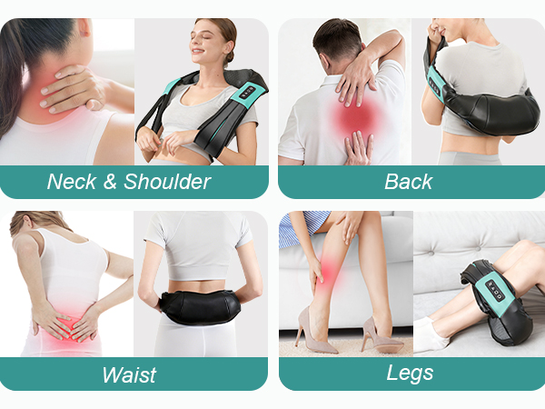 nekteck neck back massager for pain relief deep tissue shoulder massage tool
