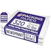 Purple Papers White BULK Packing Paper Sheets for Moving and Packaging | Newsprint Paper - Must H...