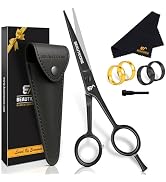 BEAUTICONE Hair Cutting Scissors - High Carbon SS 6.5" Professional Barber-Grade Salon Shears w...