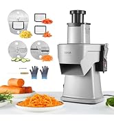 VEVOR Electric Vegetable Slicer, 4 in 1 Multifunctional Food Cutter, 200W Vegetable Chopper for S...