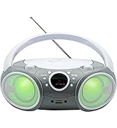 SINGING WOOD CD/CD-R/CD-RW Boombox Portable/w Bluetooth, USB, AM/FM Radio, AUX-Input, Headset Jac...