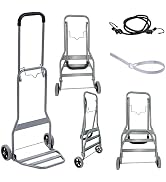 HBFBDRCT Folding Hand Truck, Stair Climbing Cart, Lightweight Portable Folding Dolly Multi-fuctio...