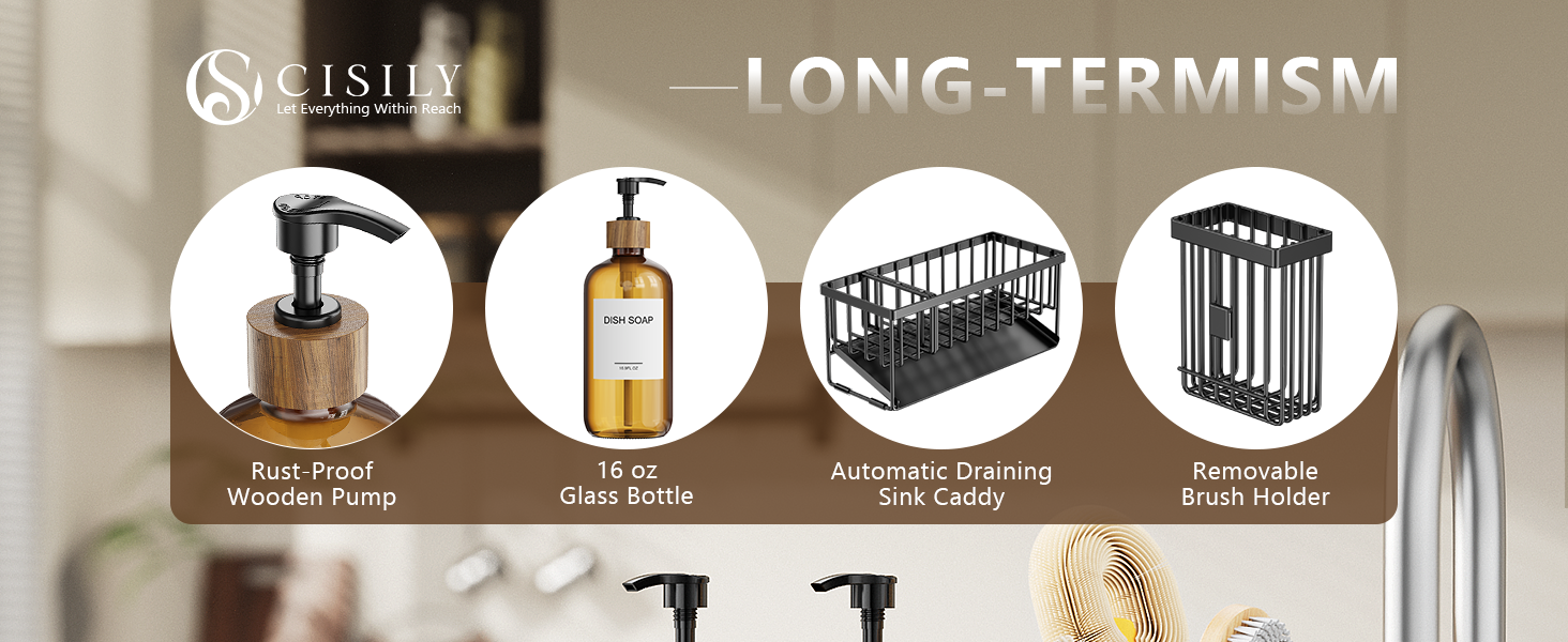 kitchen soap dispenser set