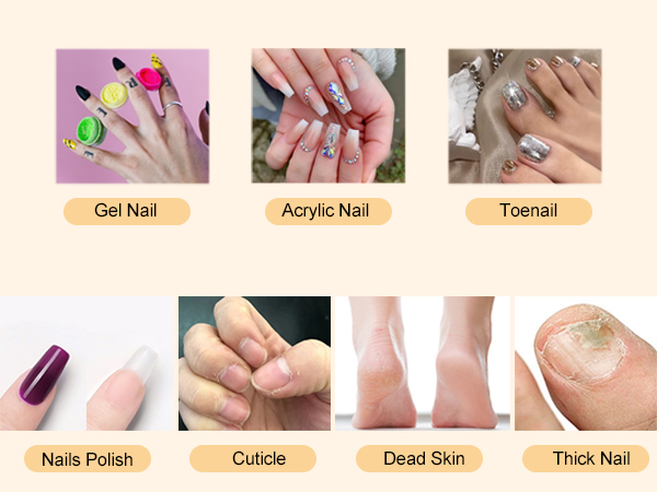 Electric Nail Drill Gel Polish Remover Cordless Nail File Filer Grinder