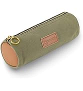 iDream365 Small Makeup Bag Pouch,Canvas Cosmetic Bag for Purse, Travel Essentials(Army Green)