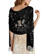 E-Clover Women Velvet Scarfs Shawls and Wraps for Evening Dresses Wedding Shawl Wraps for Dress A...