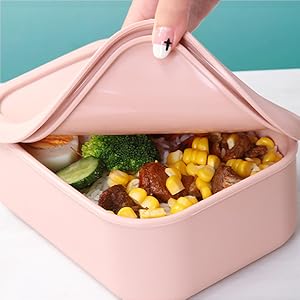 Silicone food storage containers lunch box boxes container with lids set