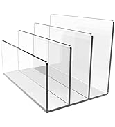 Boloyo Acrylic 3 Sections File Holder,Clear File Organizer Letter Sorter Holder for Desk ,Fit for...