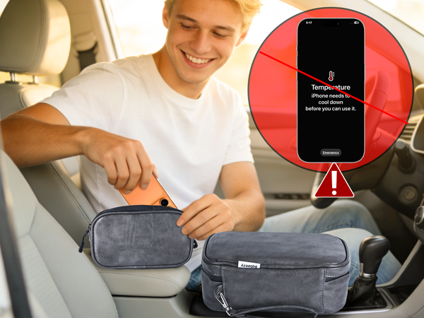 cell phone insulated pouch for heat phone cooling pouch ice pack phone cooler for car