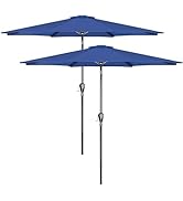HealSmart 2pcs 9ft Patio Umbrella with Push Button Tilt/Crank, Outdoor Table Market Yard Umbrella...