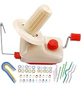 BUTUZE Yarn Ball Winder with 53 Pieces Stitch Markers Knitting Kit, Convenient Ball Winder for Ya...