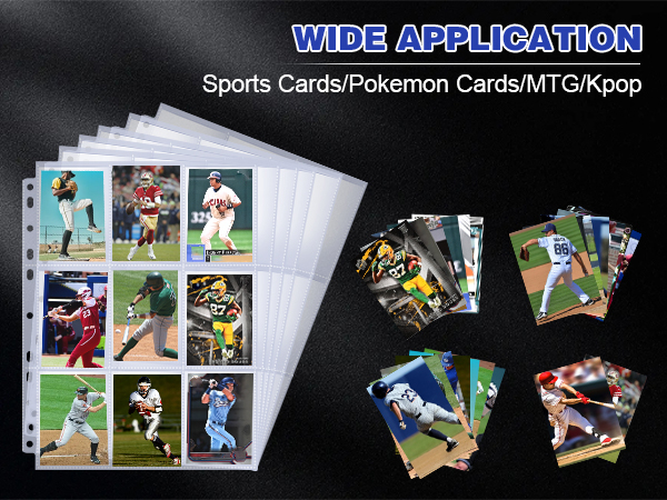 9 Pocket Card Sleeves Binder Sheets