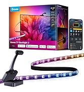 Govee TV Backlight 3 with Dual 4MP Lens, 11.8ft RGBWIC LED Strip Lights Sync to Screen for 55-65 ...