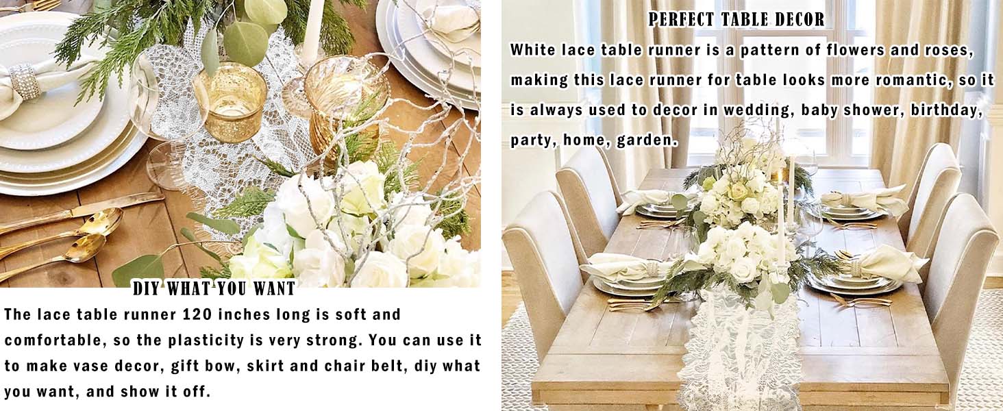 lace table runner white table runner boho dining table runner for table runner wedding baby shower