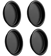 HOMOTEK 4 Pack Closet Door Finger Pull 2-1/8”, Easy Snap in Installation, Black, Fits a 5/16”Dept...