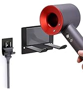 FLE Hair Dryer Holder Wall Mounted Self Adhesive,Hair Blow Dryer Rack Organizer Compatible with M...