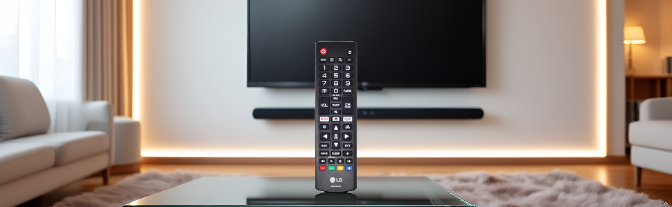 A modern living room entertainment setup with a sleek television mounted on a textured dark wall, am