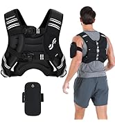 Sportneer Weighted Vest for Women Men: 8lbs/12lbs/15lbs/20lbs/25lbs Weight Vest with Detachable P...