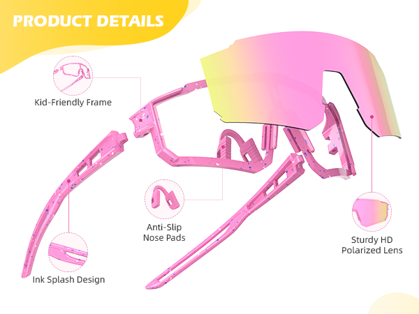 Kids Baseball Sunglasses for Boys Girls