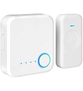 FOVKSUC Wireless Doorbell, Waterproof Door Bell with 60 Chimes, 5 Volume Levels & Mute Mode, Loud...