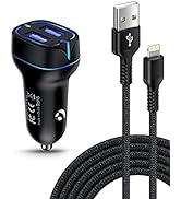 Car Phone Charger Lightning Cable Fast Charging Cargador for iPhone 14 13 12 Pro Max Mini 11Pro 1...