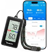 GoveeLife Outdoor Indoor Thermometer Hygrometer IP65 Waterproof, LCD Digital Display, 197ft Bulet...