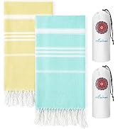 Antfuny 2 Packs Turkish Beach Towels Quick Dry Sand Free Oversized Bath Swim Pool Towel Extra Lar...