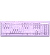 Rii RK907 Ultra-Slim Compact USB Wired Keyboard for Mac and PC,Windows 10/8 / 7 / Vista/XP(Purple)