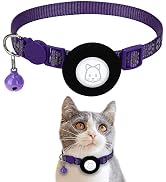 Airtag Cat Collar, Apple Air Tag Cat Collar with Safety Buckle and Bell, Reflective Cat Collar in...