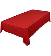 Amcrate Rectangular Plastic Red Reusable Tablecloth Cover - Ideal for Weddings, Party’s, Birthday...