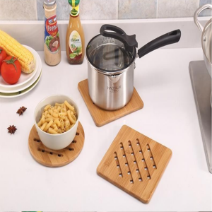 Hot Pads Trivet,Table Solid Bamboo Wood Trivets for Hot Dishes and Pot
