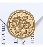UNIQOOO Wax Seal Stickers - 3D Vintage Floral Wedding Invitation Envelope Botanical Seal Stickers...