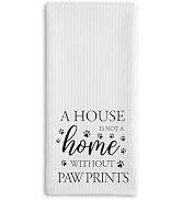 Tsunerrorami Dog Hand Towel, A House is Not a Home Without Paw Prints, Waffle Weave Microfiber Pe...