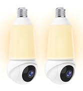 Light Bulb Security Camera -5G& 2.4GHz WiFi 2K Camera for Home Security, 1000-Lumen Dimmable Bulb...