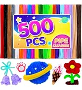 Eppingwin 500pcs Pipe Cleaners, Multi-Colored Pipe Cleaners Craft Supplies,Chenille Stems for DIY...