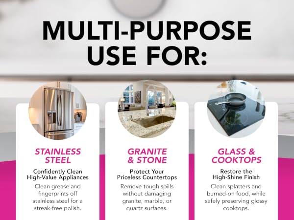 Multi-Purpose Use Sponges for Cooktop, stainless steel, glass, granite, and more!
