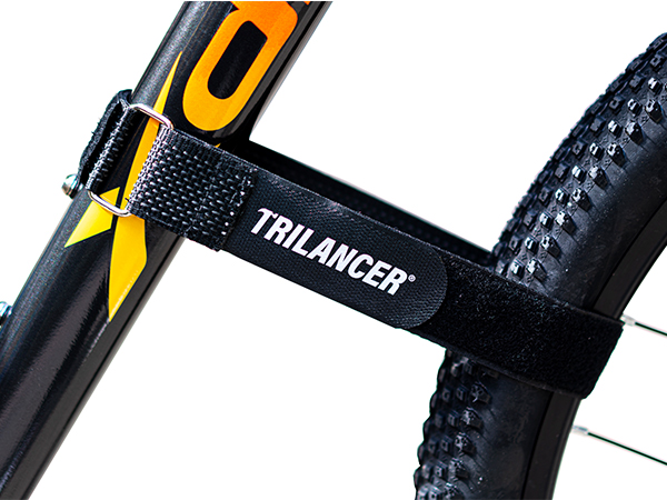 Trilancer Adjustable Bike Wheel Stabilizer Strap with Hook and Loop for Car and Wall Mount