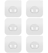 Lsnisni 6 Pack Shower Caddy Adhesive Replacement, Strong Adhesive Hooks for Bathroom Shelves and ...