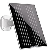 LinkSolar Solar Panel for Ring Security Camera Outdoor, 8W Solar Panels Charger with Micro USB, D...