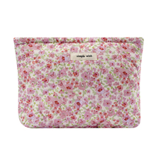 Quilted Cotton Makeup Bag