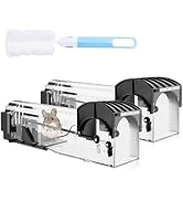 Humane Mouse Traps, 12.6 Inches Enlarged No Kill Live Rat Rodent Traps for Chipmunks, Reusable Ca...