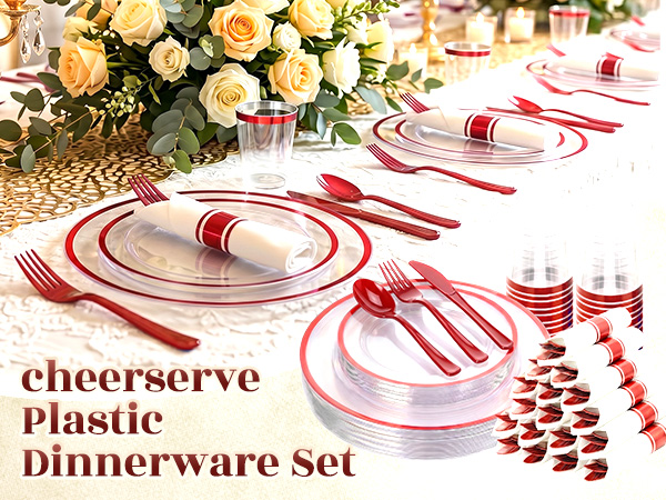 plastic dinnerware set