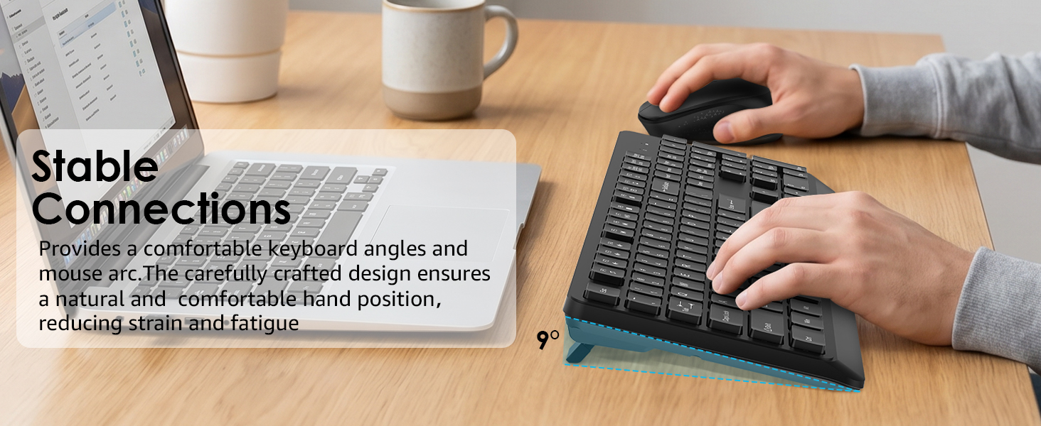 silent wireless keyboard and mouse